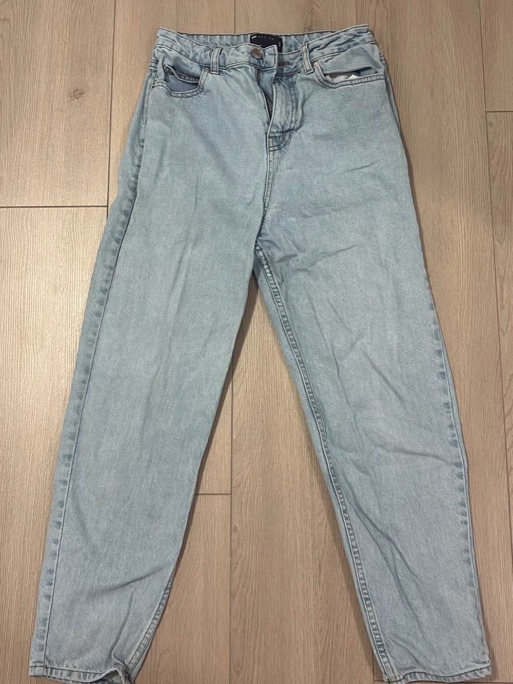 ASOS Light Wash High-Rise Straight Jeans